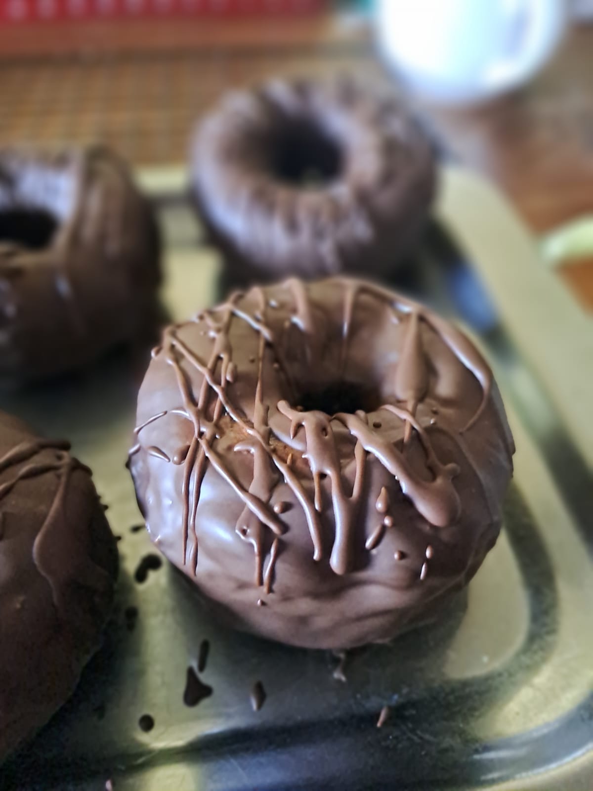 Donas de Vainilla bañadas en Chocolate